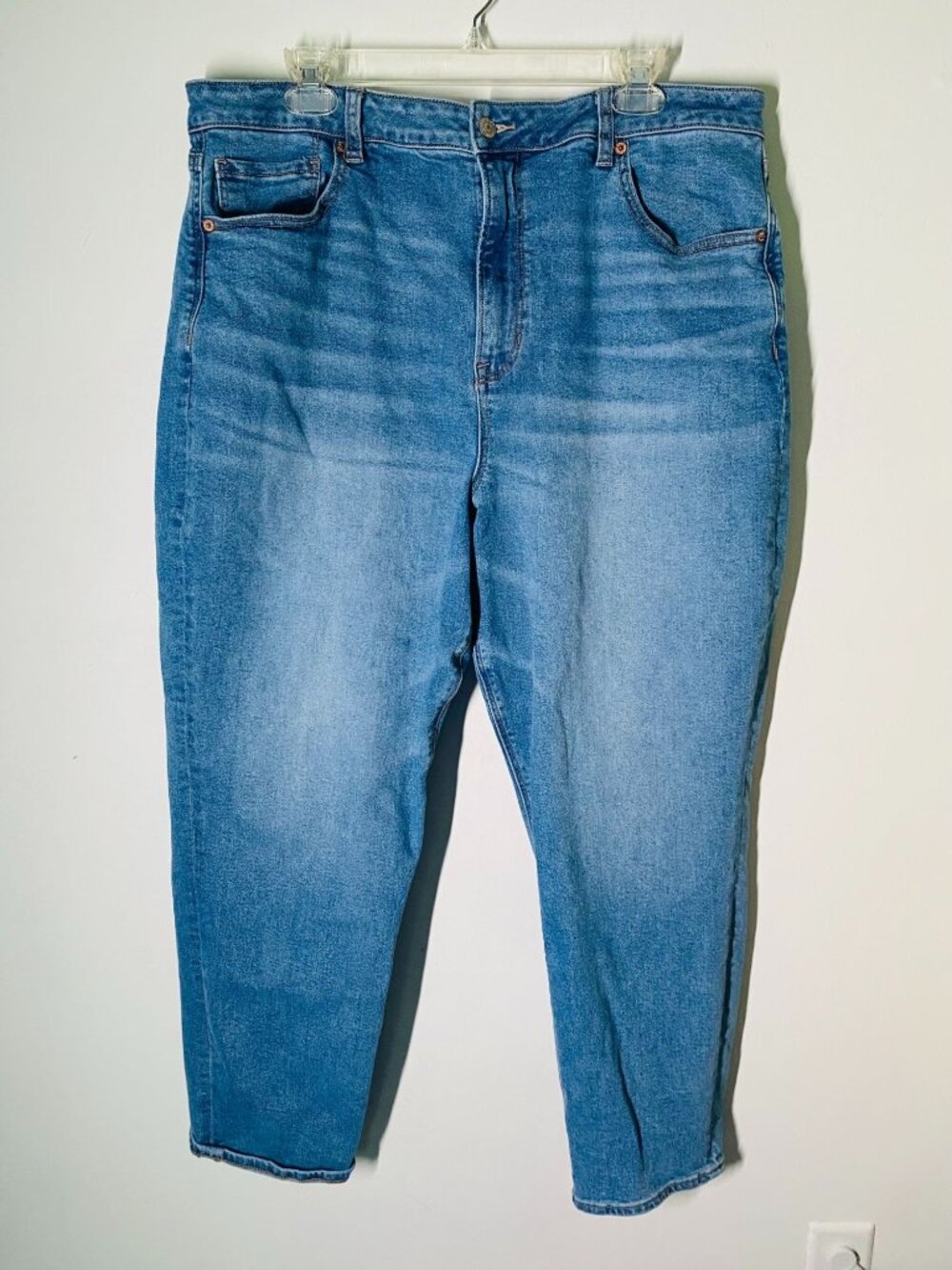 American Eagle Womens Stretch Blue Denim Jeans High Rise Size 18
